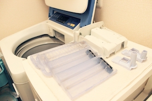 掃除機の部品の掃除した後の画像