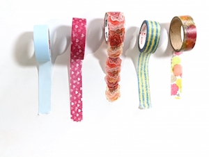 5種類のマスキングテープを写した画像